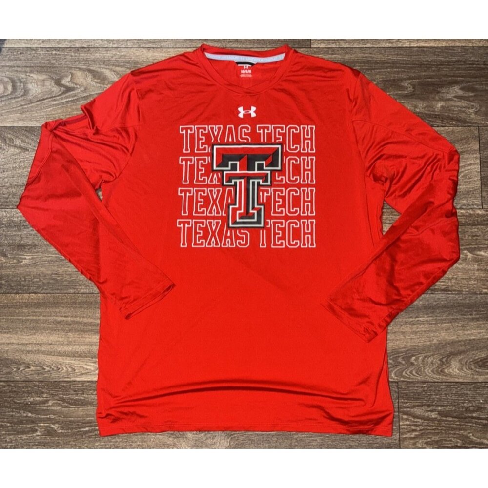 Under Armour Texas Tech Red Raiders NCAA Long Sleeve Tee Shirt Men's sz Large